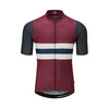 Lifecycles Leeds Bike ShopChapeau! Men's Tempo Short Sleeve Jersey Block Stripe - Wine/Midnight